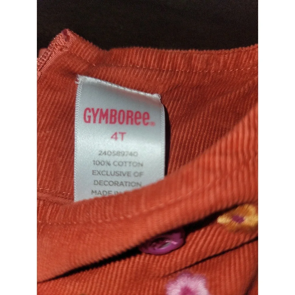 Gymboree all about buttons floral‎ corduroy dress size 4t